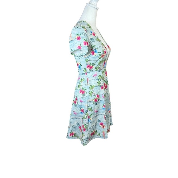 Show Me Your Mumu x Barbie Ibiza Mini Dress Stretch Cutout Babydoll Plunge Sz XS - Picture 5 of 11